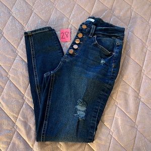 Maurice’s button up skinny jeans